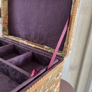 Elegant Purple and Gold Jewelry Box